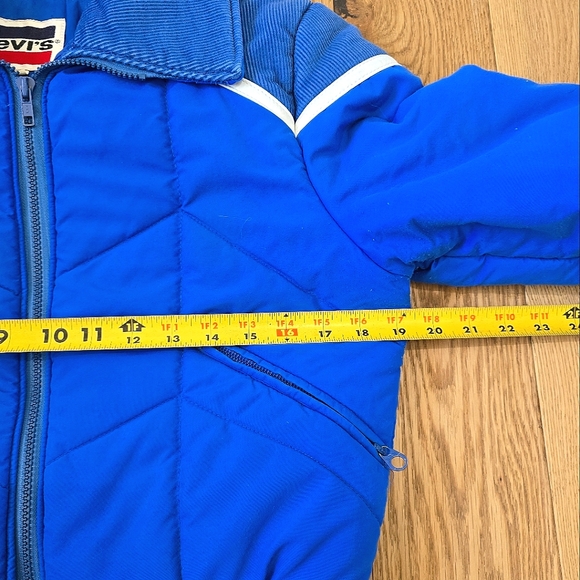 Vintage 70s 80s Levi's USA Blue Corduroy Bib Ski Suit size Medium - Picture 7 of 16